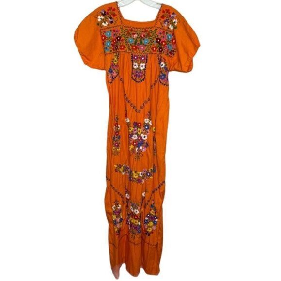 Dresses & Skirts - Embroidered Dress Orange‎